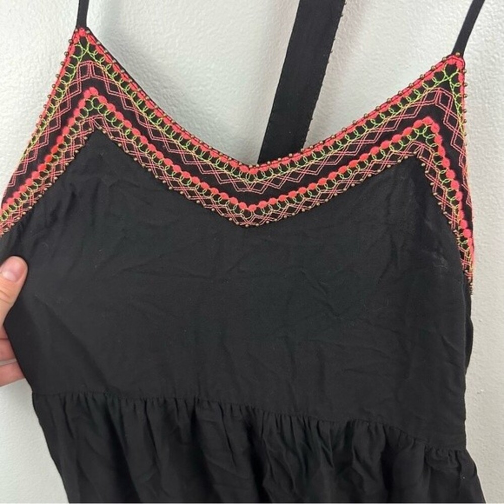 Dina Be For Francesca's Black V-Neck Mini Dress NWT Size Small Vacation Summer - Picture 4 of 16